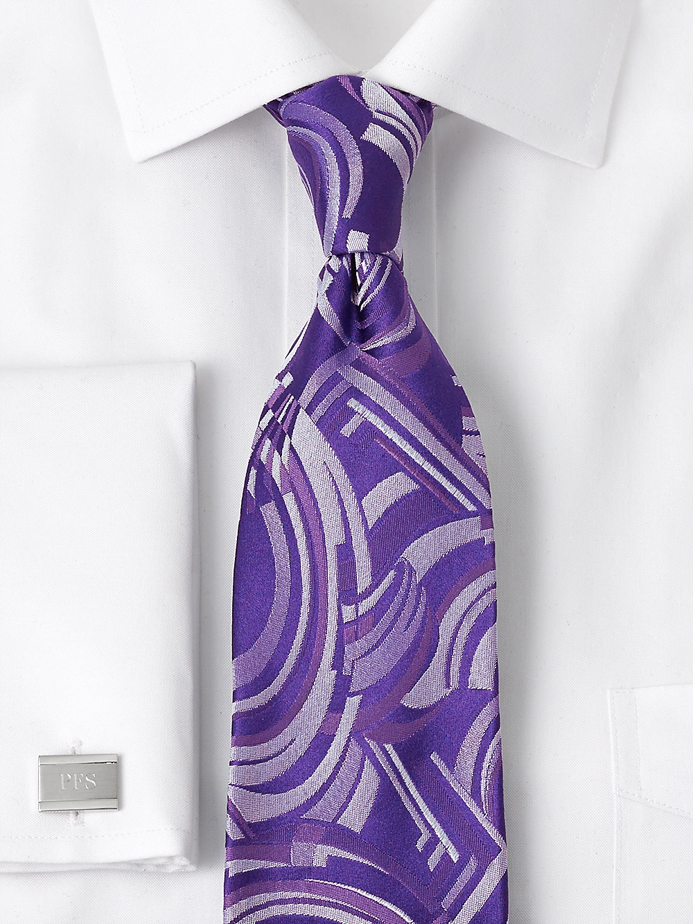 Prachtige Abstract Zijde Schal Stuk - Diep Purper (Beautiful Abstract Silk Piece - Deep Purple)